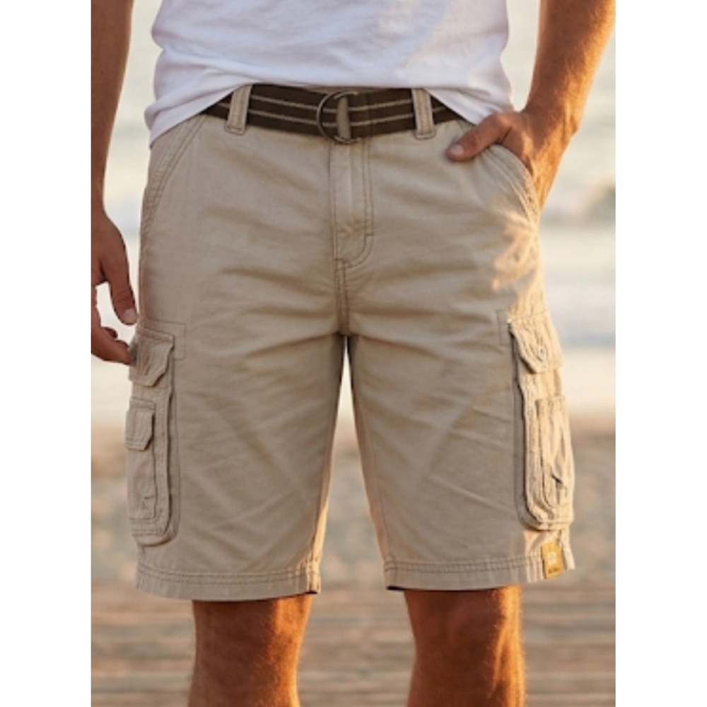 Lee Shorts Mens 28 Cargo Shorts Relaxed Fit Gray Belted NWT